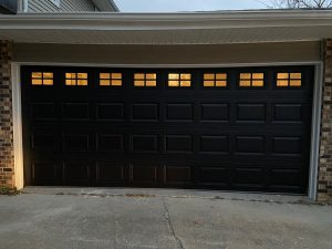 New Garage Door Installation - C.H.I 2283 Black Color With Windows